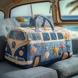 Bolsa de viaje acolchada – Furgoneta hippie en la playa