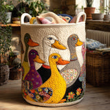 Patos de fiesta | Cesta para la colada acolchada