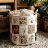Ramo en patchwork | Cesta para la colada acolchada