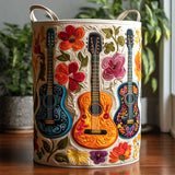 Guitarras de colores | Cesta para la colada acolchada