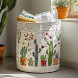 Jardín de cactus | Cesta para la colada acolchada